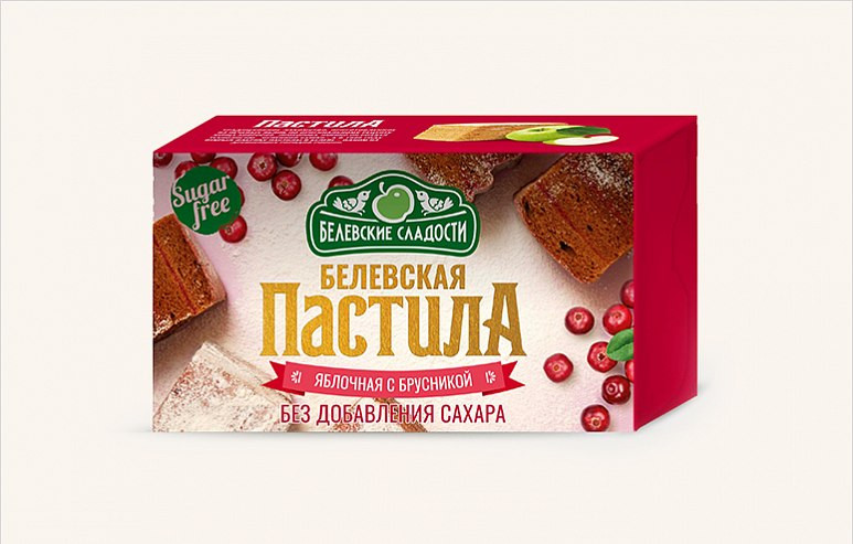  Пастила  200г диетическая с КЛЮКВОЙ, НОВЫЙ ФОРМАТ (4*50г)    в Заволжье
