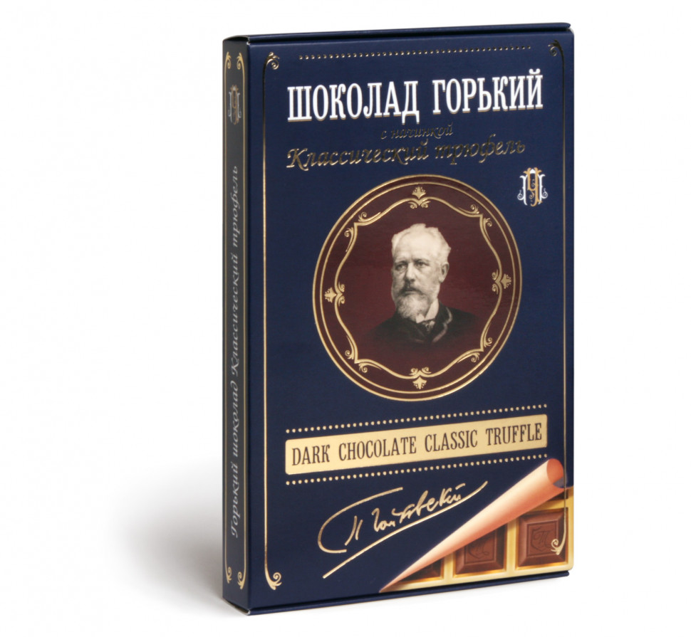  Фабрика Томер  Горький шоколад ТРЮФЕЛЬ классический (Чайковский), 112г в Заволжье