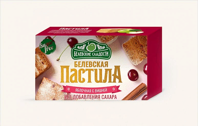  Пастила  200г диетическая С ВИШНЕЙ, НОВЫЙ ФОРМАТ (4 шт по 50гр)    в Заволжье